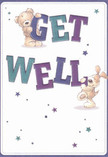 Overflowing with warmth and whimsical energy, this get well card's cheerful design is a radiant expression of compassion-perfect for sending comfort to friends and family across Grove Park. The lively illustration features a fluffy teddy bear, smiling softly as it balances atop bold, colourful letters spelling 'Get,' while a floppy-eared puppy joyfully holds up the vibrant 'Well,' their fur strokes so inviting you can almost imagine their gentle hug. Shades of indigo and teal leap from the confident typography, contrasting beautifully with a soft ivory background that conjures images of sunlit mornings by Grove Park's tranquil avenues. Scattered across the illustration, small blue and purple stars twinkle with hope, echoing the sense of possibility that fills our neighbourhood every spring. This card is much more than paper and ink-it pulses with genuine care, kindness, and a playful optimism that reassures and uplifts. Just as a fresh bouquet from Grove Park Flowers brings colour and comfort to any doorstep, the tactile richness and friendly warmth of this artwork offer an emotional salve, supporting recovery one gentle message at a time.